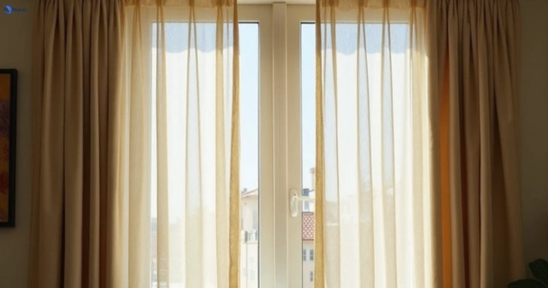 Dull dusty drapes in gardenvale-vic before professional cleaning